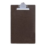 Okin Foolscap Hardboard Clipboard - Dark brown