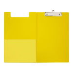 Okin Foolscap PVC Double Clipboard - Yellow