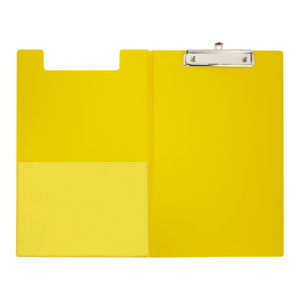 Okin Foolscap PVC Double Clipboard - Yellow