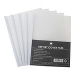 Okin White Spine A4 Report Cover Clear - 5 Pack