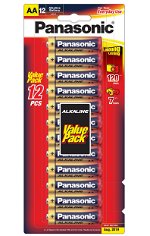 Panasonic Alkaline AA Batteries - 12 Pack