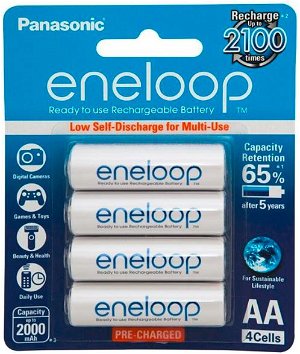 Panasonic Eneloop AA 2000mAh Rechargeable Batteries - 4 pack