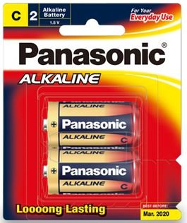 Panasonic C Alkaline Battery - 2 Pack