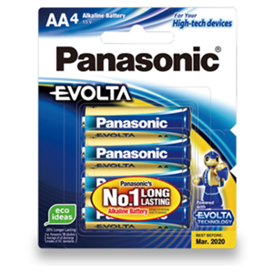 Panasonic Evolta AA Alkaline Battery 4 Pack