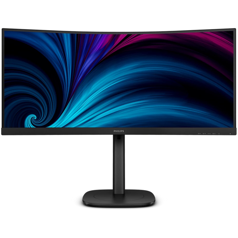 Philips 34B2U3600C/75 34 Inch 3440 x 1440 4ms 120Hz VA Curved Monitor with Speakers & USB Hub - HDMI, DisplayPort, USB-C