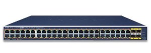 Planet GS-4210-48P4S 48-Port 10/100/1000T 802.3at PoE + 4-Port 100/1000BASE-X SFP Managed Switch