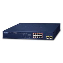 view Planet GS-4210-8P2S 8 Port Gigabit Ethernet 10/100/1000BASE-T Layer 2 PoE Managed Switch + 2x 100/1000X SFP