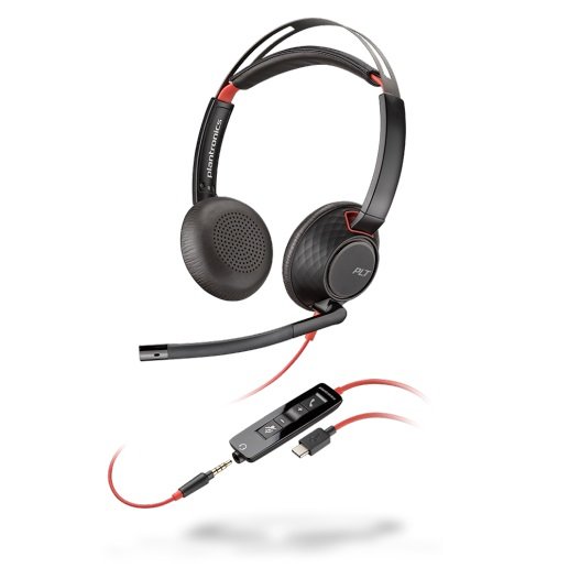 Poly Blackwire 5220 UC USB-C Wired Stereo Over Head Headset