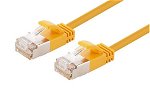 Dynamix 2M Yellow Cat6A S/FTP Slimline Shielded 10G Patch Lead Cable