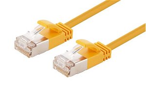 Dynamix 3M Yellow Cat6A S/FTP Slimline Shielded 10G Patch Lead Cable