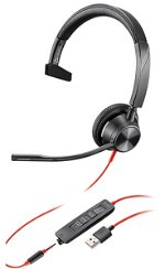 Poly Blackwire 3315 UC USB-A & 3.5mm Over the Head Wired Mono Headset