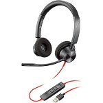 HP Poly Blackwire 3320 USB-A On-Ear Wired Stereo Headset