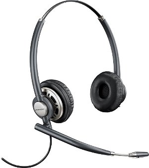 Poly Encorepro HW720 Quick Disconnect Over the Head Wired Stereo Headset with Noise Cancelling