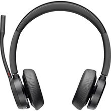 view HP Poly Voyager 4320 USB Bluetooth On-Ear Wireless Stereo Headset with BT700 Dongle - Black, Certified for MS Teams