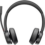 HP Poly Voyager 4320 USB Bluetooth On-Ear Wireless Stereo Headset with BT700 Dongle - Black, Certified for MS Teams