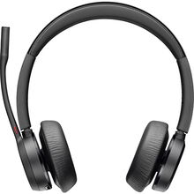 view HP Poly Voyager 4320 USB-C Overhead Wireless Headset with BT700 dongle and Charging Stand - Black