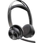 HP Poly Voyager Focus 2-M MS USB Bluetooth On Ear Wireless Stereo Headset with Noise Cancelling and Charge Stand - Black
