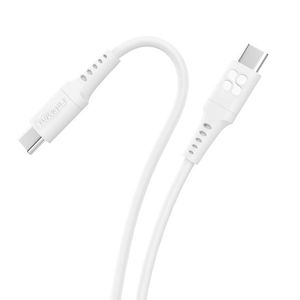 PROMATE PowerLink-CC200 2m 60Wm PD USB-C Data and Charging Silicon Cable - White