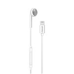 Promate Beat-LT In-Ear Wired Mono Earbud for Apple Devices - White