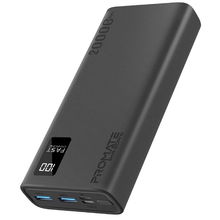 view Promate Bolt-20Pro 20000mAh USB-A and USB-C Power Bank - Black