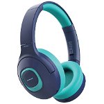 Promate Coddy Bluetooth Over-Ear Wireless Stereo Headphones with Hi-Definition SafeAudio - Aqua