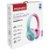 Promate Coddy Bluetooth Over-Ear Wireless Stereo Headphones with Hi-Definition SafeAudio - Bubblegum