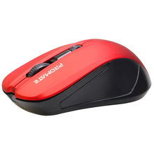 view Promate Contour Ergonomic Ambidextrous Wireless Optical Mouse - Red