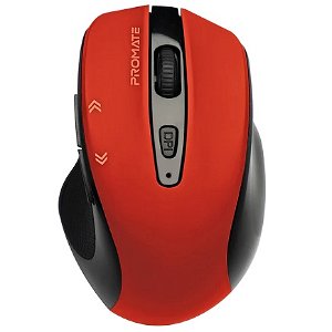 Promate Cursor EZGrip Ergonomic Wireless Optical Mouse - Red