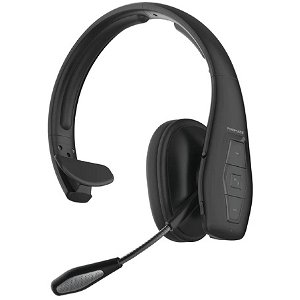 Promate Engage-Pro Bluetooth v5.1 On-Ear Wireless Mono Headset with Multi-Point Pairing, Noise Cancellation, Dual Microphones - Black