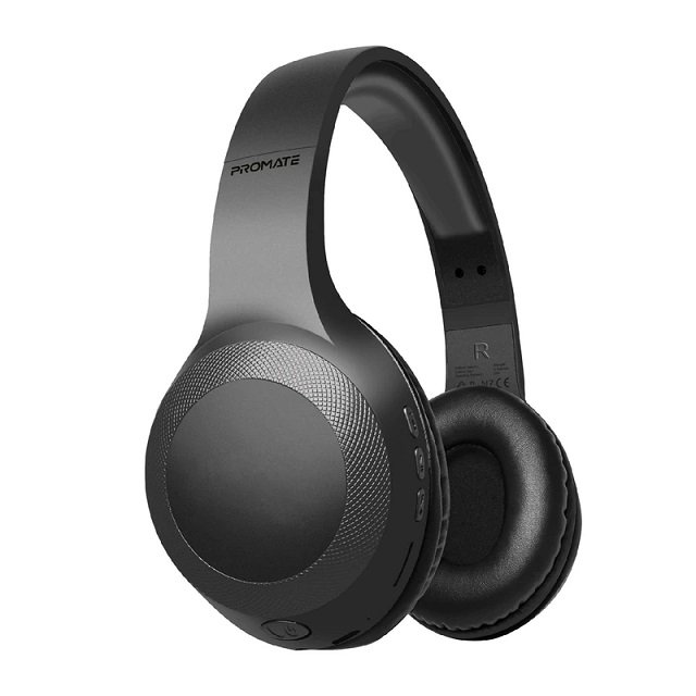 Promate Laboca Deep Bass Bluetooth Over-Ear Wireless Headphone - Black