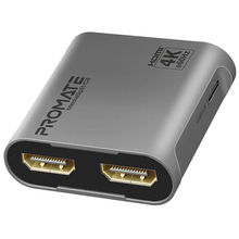 view PROMATE MediaSplit-C2 HDMI Splitter With Dual HDMI & USB-C Port - Silver