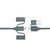 Promate PentaPower 1.2m 6-in-1 Hybrid Multi-Connector cable for Charging & Data Transfer - Grey