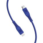 Promate PowerLine-Ci120 1.2m 480Mbps USB-C to Lightning Silicon Charge & Sync Cable - Blue