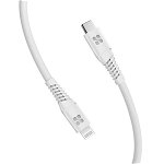 Promate PowerLine-Ci120 1.2m 480Mbps USB-C to Lightning Silicon Charge & Sync Cable - White