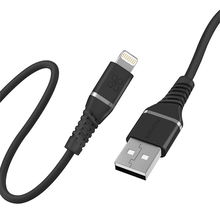 view Promate PowerLine-Ai120 1.2m 480Mbps USB-A to Lightning Silicon Charge and Sync Cable - Black