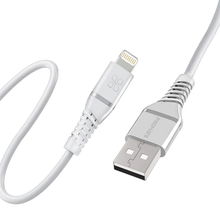 view Promate PowerLine-Ai120 1.2m 480Mbps USB-A to Lightning Silicon Charge and Sync Cable - White