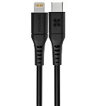 Promate PowerLink-120 1.2m USB-C to Lightning Charge & Sync Cable with 20W Power Delivery - Black