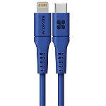 Promate PowerLink-200 2m USB-C to Lightning Charge & Sync Cable with 20W Power Delivery - Blue