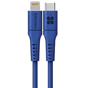Promate PowerLink-300 3m USB-C to Lightning Charge & Sync Cable with 20W Power Delivery - Blue