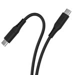 Promate PowerLink-CC120 1.2m Ultra-Fast USB-C Data & Charge Soft Silicone Cable with 60W Power Delivery - Black