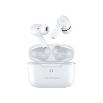 Promate ProPods In-Ear HD Bluetooth Wireless Earbuds with Intellitouch and 400mAh Charging Case - White