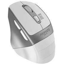 view Promate Samit Ambidextrous Ergonomic Silent Click Wireless Optical Mouse - White