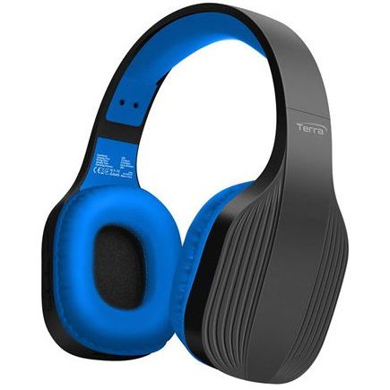Promate Terra Bluetooth Over-Ear Wireless Stereo Headphones - Blue