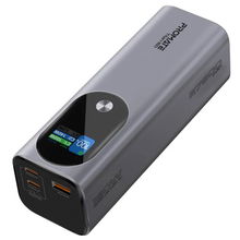 view Promate Titan-160 27600mAh 160W USB-C & USB-A Ultra-Compact Power Bank with TFT LCD Screen