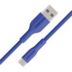 Promate XCord-AC 1M 480Mbps USB-A to USB-C Charge & Sync Cable - Blue