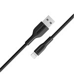 Promate XCord-Ai 1M 480Mbps USB-A to Lightning Charge & Sync Cable - Black