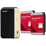 QNAP TS-264-8G 2 Bay 8GB RAM Tower NAS with 2 x 6TB Western Digital Red Plus Drives