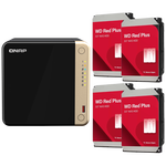 QNAP TS-464-8G 4 Bay 8GB RAM Tower NAS with 4 x 2TB Western Digital Red Plus Drives