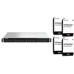 QNAP TS-464U-8G 4 Bay 8GB RAM 1U Rackmount NAS with 4 x 6TB Western Digital Enterprise Drives