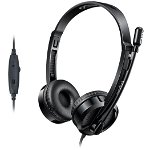 Rapoo H100 3.5mm Over-Ear Wired Stereo Headset - Black